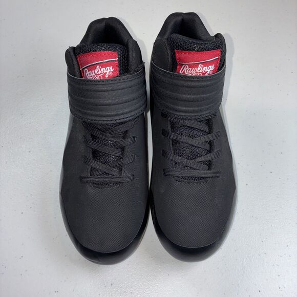 Rawlings Cleats Black Youth Size 4(D)  Cool Flo Sole Baseball New! - Picture 1 of 7